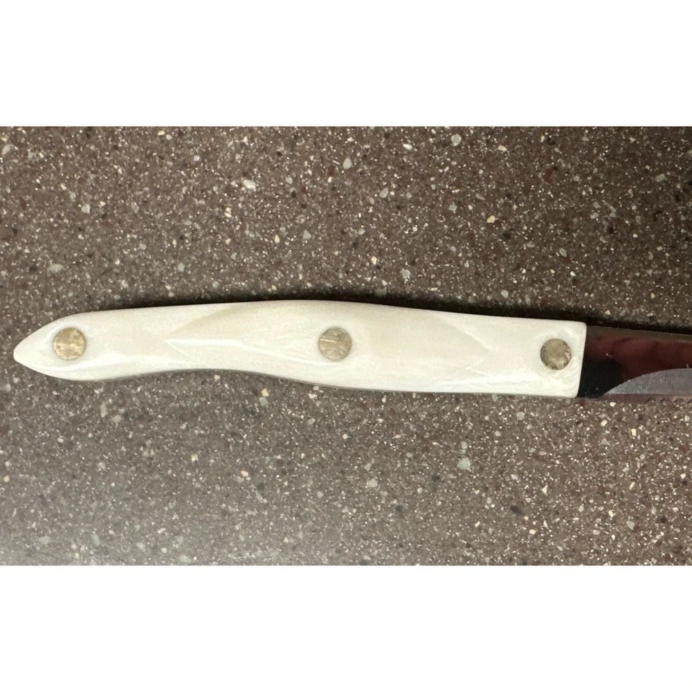 CUTCO 1721 KN Trimmer Utility Knife White Pearl Handle Serrated USA Made